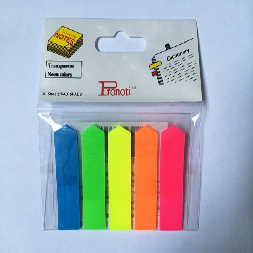 Giấy phân trang nilon Pronoti 5 màu Giấy phân trang nilon Pronoti 5 màu