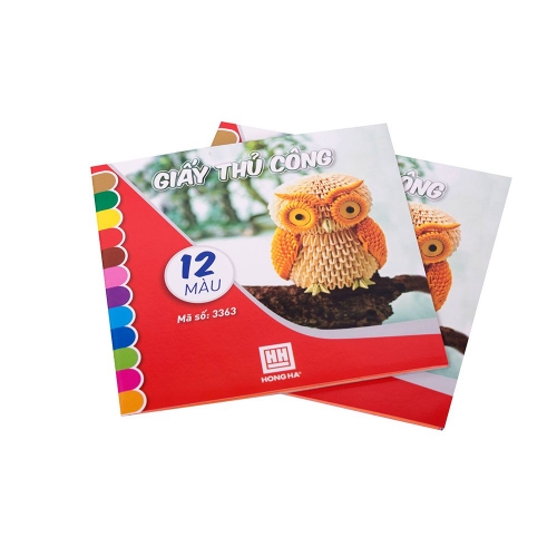 Giấy thủ công 12 màu Hồng Hà