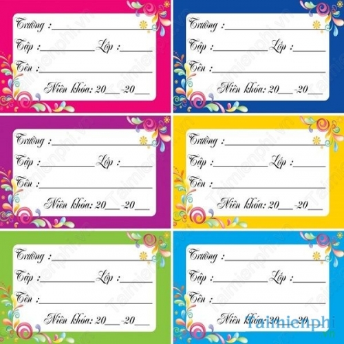 Nhãn vở cấp 2 Hồng Hà