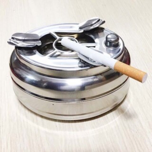 Gạt tàn inox nắp bấm