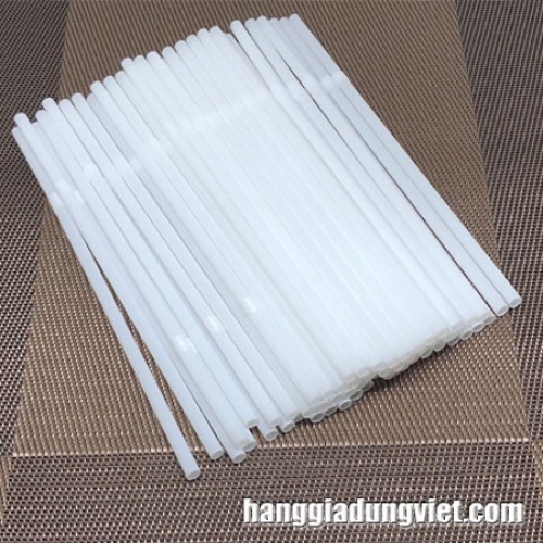 Ống hút nhựa màu trắng