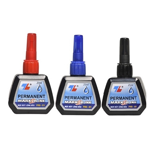 Mực bút dạ dầu Thiên Long (xanh, đỏ, đen, 6 lọ/bó) Mực bút dạ dầu Thiên Long (xanh, đỏ, đen, 6 lọ/bó)