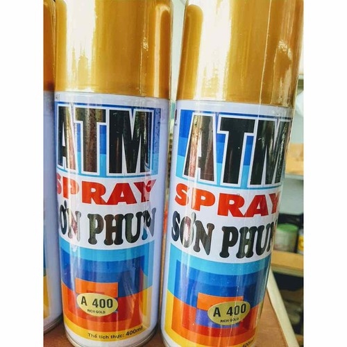 Hộp sơn xịt màu vàng Đồng