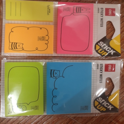 Giấy nhắn màu hình nghộ nghĩnh Deli A55502 Giấy nhắn màu hình nghộ nghĩnh Deli A55502